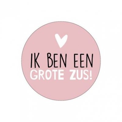 Sluitsticker | Ik ben een grote zus | 10 stuks