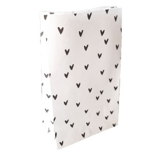 Blokbodemzak L | Hartjes | 18 x 8 x 30 cm