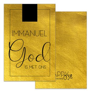 Kadokaartje: Immanuël God is met ons