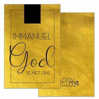 Kadokaartje: Immanuël God is met ons