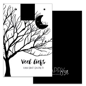 Kadokaartje: Veel liefs Sint en Piet | Zwart