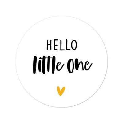 Sluitsticker | Hello little one Oker| 10 stuks