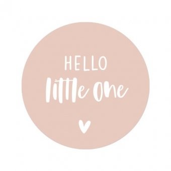 Sluitsticker | Hello little one Roze | 10 stuks