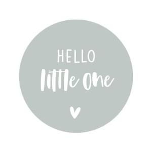 Sluitsticker | Hello little one Sage | 10 stuks