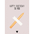 Postkaart | Happy birthday + kaarsje