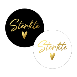 Sluitsticker | sterkte | zwart/wit | 10 stuks