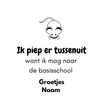 Gepersonaliseerde sticker | Ik piep er tussenuit