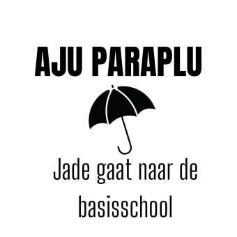 Gepersonaliseerde sticker | Aju paraplu 