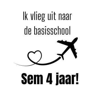 Gepersonaliseerde sticker | Ik vlieg uit naar de basisschool 