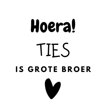 Gepersonaliseerde sticker | Grote broer | Hartje