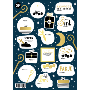 Stickervel | Sint luxe goudfolie