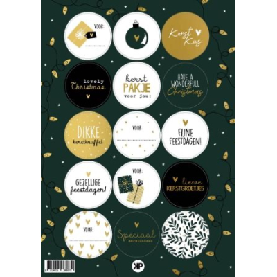 Stickervel | Kerst goudfolie