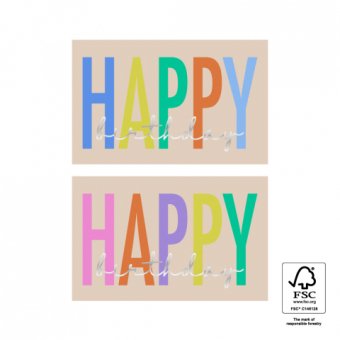 Sluitsticker | happy birthday | 10 stuks