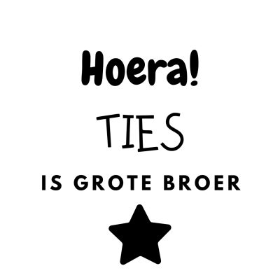 Gepersonaliseerde sticker | Grote broer | Ster