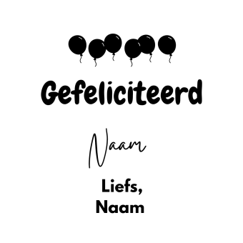 Gepersonaliseerde sticker | Gefeliciteerd