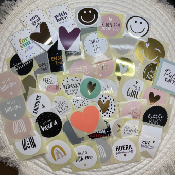 Sluitstickerset | 50 stuks | Inclusief opbergdoosje!