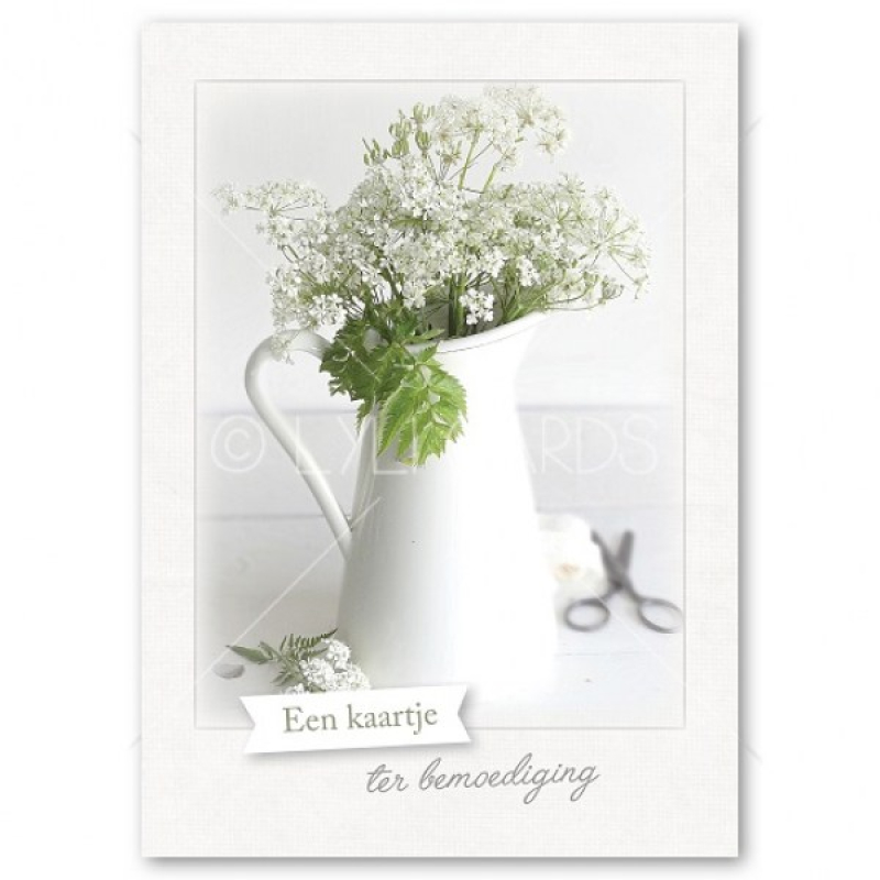Wenskaart | Bemoediging | Kan met bloemen