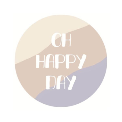 Sluitsticker | Oh happy day | 10 stuks