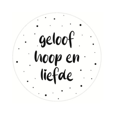 Sluitsticker | Christelijk | Geloof hoop en liefde | 5 stuks