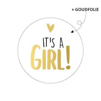 Sluitsticker | Geboorte | it's a girl | 10 stuks