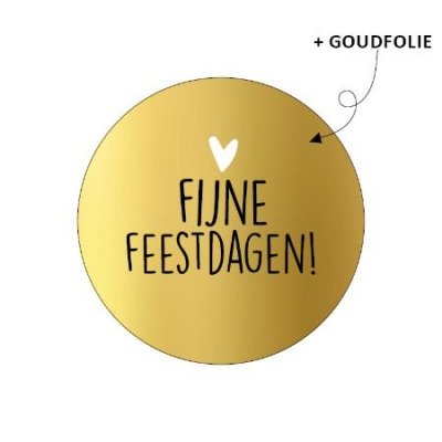 Sluitsticker | Fijne Feestdagen | Goud