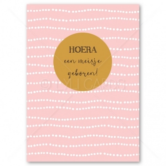 Postkaart | dochter | Roze stipjes