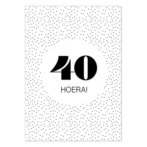 Ansichtkaart | 40 Hoera!