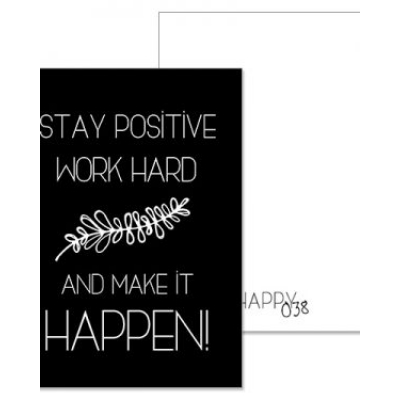 A5 kaart Stay positive