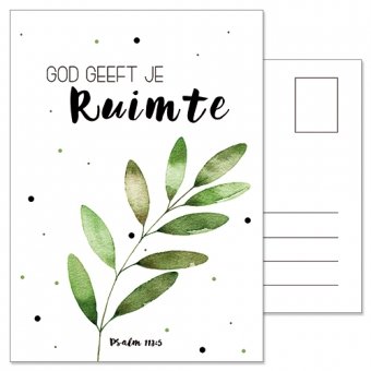 Ansichtkaart | God geeft je ruimte