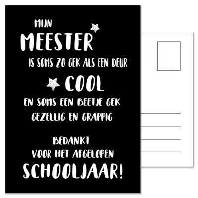 Postkaart | Mijn meester