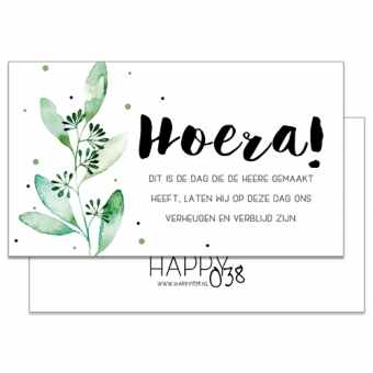 Kadokaartje: hoera, dit is de dag
