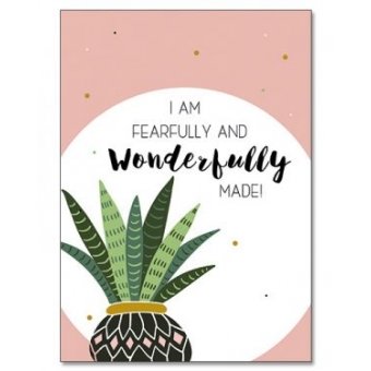 A4 kaart I am fearfully and wonderfully made