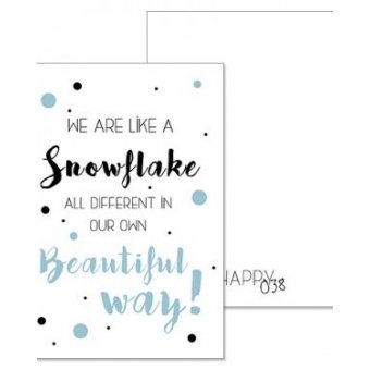 A5 kaart Snowflake