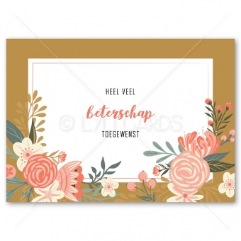 Postkaart | Beterschap | Heel veel beterschap toegewenst