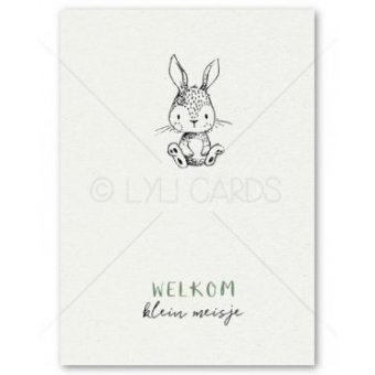 Postkaart | Dochter | Doodle konijntje