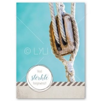 Wenskaart | Veel sterkte toegewenst | Touw