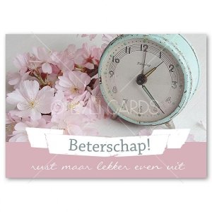 Wenskaart | Beterschap | Klok bloesem