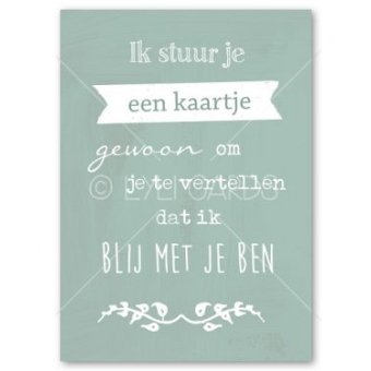 Wenskaart | Ik stuur je een kaartje